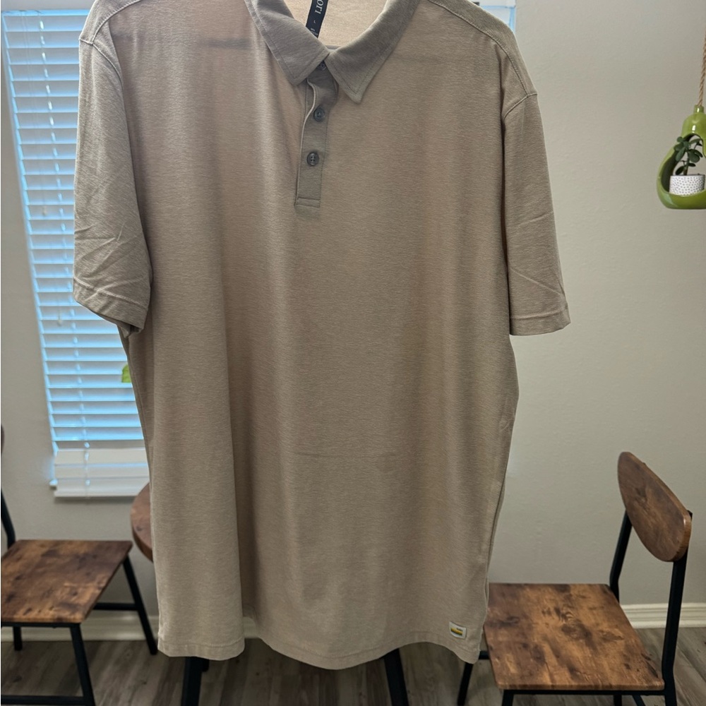 Vuori Strato Tech Tan polo men’s large